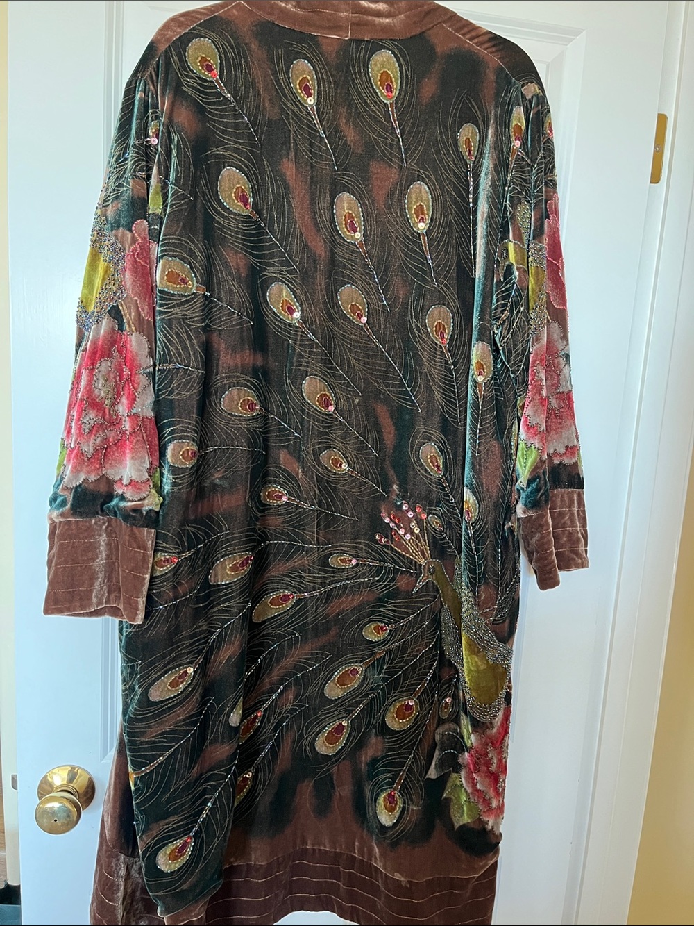 Women's Teddy Jacket in Brown Velvet